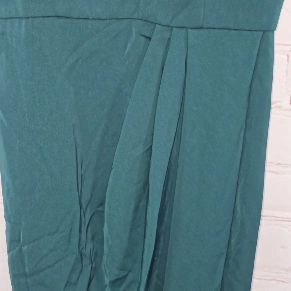 Shona Joy Core Cocktail Draped Dress Seaweed Green Womens Size 8 NWT - Picture 4 of 16